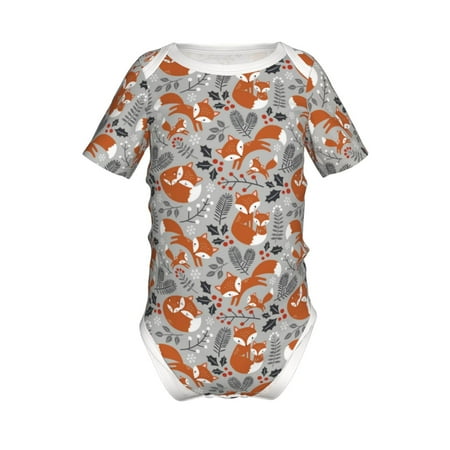 

Yiaed Vintage Blue Fox Family A Print Infant Climbing Short Sleeve Onesie One-Piece Baby Bodysuit Clothes 0-12 Months -6 Months