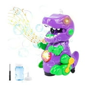 TAWOHI Million Sound Light Dinosaur Walking Model Bubble Machine Purp For Childs Adults Birthday Party Gifts