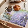 thumbnail image 3 of Purple Lavender Placemats Set of 6 Spring Leaves Bike Farm Country Garden Place Mats Indoor Wipeable Table Mats Washable Cloth Dining Table Placemats for Kitchen Holiday Party Home Decor 13x19 Inch, 3 of 9