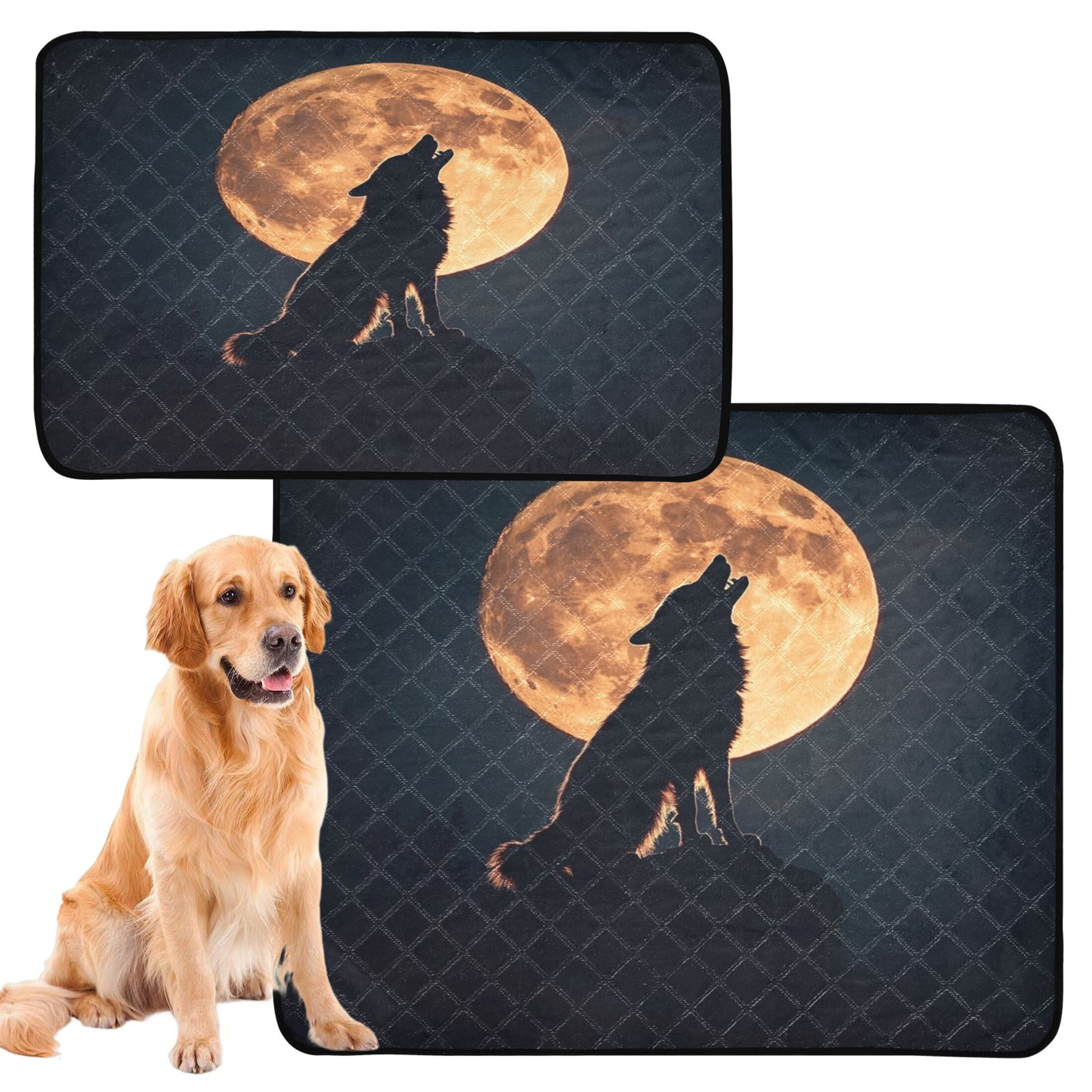 Qxltty The Legend Of Starving Wolf Cat litter Pads Pet Set of 3 Diaper Mats Center Anti-leakage Layer Absorbent Soft and Comfortable