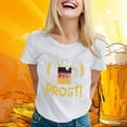 thumbnail image 2 of Hfolob Oktoberfest T-Shirt Plus Size Tops for Women Basic Summer 2024 Casual Slim Fit Flag Print Leisure Tee Weekend Home Wear, 2 of 4
