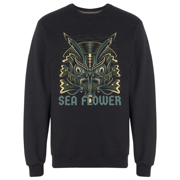 Sea Flower Monster Graphic Sweatshirt Men -Image by Shutterstock, Male Medium