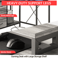 thumbnail image 4 of L Shaped Home Office Desk,Computer Desk with Power Outlets & LED Lights,Gaming Computer Desk with Drawers & Shelves,Monitor Stand,Storage Shelves,for Living Room, Study, Bedroom, 4 of 5