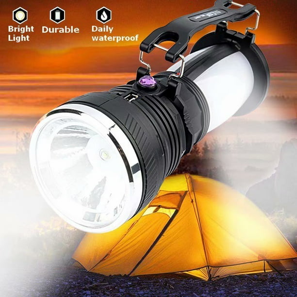 VicTsing Solar Power Rechargeable Battery LED Flashlight Camping Tent