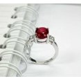thumbnail image 4 of 925 Sterling Silver Natural Red Ruby Engagement Ring Gift Free Ship, 4 of 4
