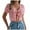 Pink, variant on Ediodpoh Summer Lace up Hollowed Out Short Sleeved Knitted Cardigan for Women Navel Sun Shirt Khaki S