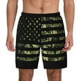 thumbnail image 2 of Picia American Flag Camo pattern Mens Swim Trunks with Compression Liner Stretch Beach Shorts Quick Dry with Zipper Pockets No-Chafing Board Shorts-XX-Large, 2 of 9