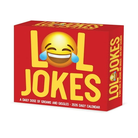 Willow Creek Press, LOL Jokes 2026 Desk Calendar, 6.18'' X 5.43'', Daily Calendar with Adhesive Binding