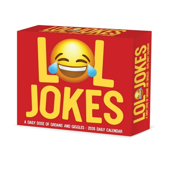 Willow Creek Press, LOL Jokes 2026 Desk Calendar, 6.18'' X 5.43'', Daily Calendar with Adhesive Binding
