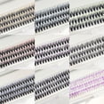 thumbnail image 3 of 30P Colorful Hot-melt Cluster False Eyelashes, Handmade Shiny Purple & Blue, Stage Style Gradient Lashes for Self-grafting, 3 of 5