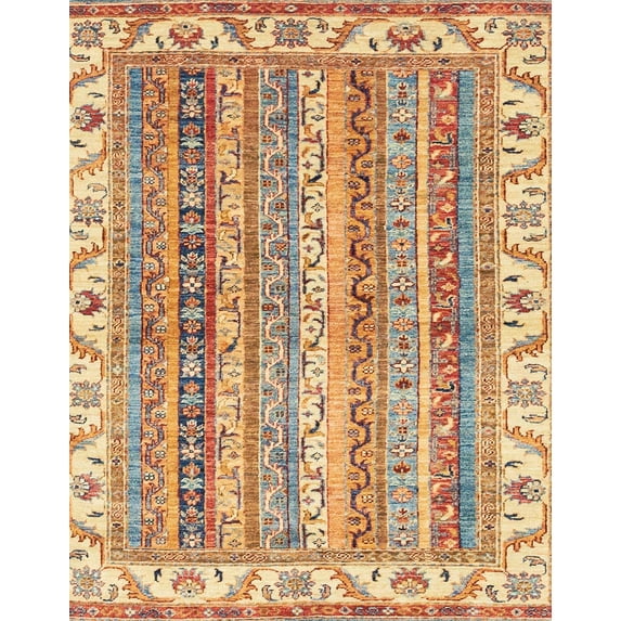 Ahgly Company Machine Washable Indoor Rectangle Abstract Red Fox Red Area Rugs, 6' x 9'