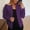 Purple coats for women, variant on Usmixi Blazer Jackets for Women Suit Cardigan Jackets for Women Plus Size Casual Solid Stand Neck Long Sleeve Coats Office Business Open Front Blazer Coats Tops