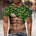 thumbnail image 1 of UVEASISHA T-Shirt pour Hommes de la Saint-Patrick Trèfle Porte-Bonheur Imprimé Faux Muscles T-Shirts Amusants Décontractés Manches Courtes Col Rond T-Shirts de Fête 2025 Cadeaux pour Hommes Soldes Aujourd'hui Liquidation à l'Heure Vert TTTG, 1 of 5