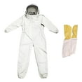 thumbnail image 3 of Traje de apicultura, traje de apicultura, bata con guantes, mono con ventilación Guantes de lona XL, 3 of 9