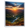 thumbnail image 2 of Designart "Sunset Over Dominican Mountains II" Landscape & Nature Floater Framed Canvas Print, 2 of 7
