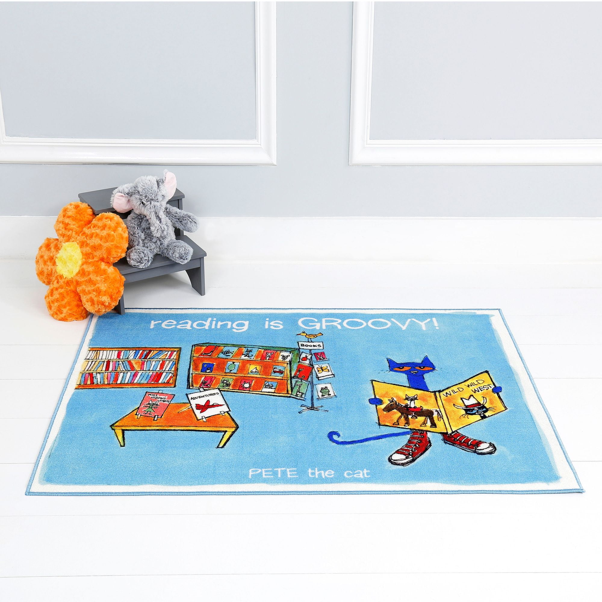PETE THE CAT Elementary Kids Area Rug - Walmart.com