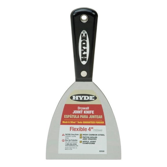 Hyde 02550 4 Inch High Carbon Steel Blade Putty Joint Knife - Quantity of 5