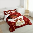 thumbnail image 3 of Homewish Black Girl Angel 2pcs Bedding Comforter Set for Teens Children Kids,Merry Christmas Twin Comforter Sets,Xmas Snowflake Breathable Bedding Set,Super Cozy Room Decor,Reversible, 3 of 8
