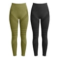 thumbnail image 4 of felwors 2 Pack High Waist Anti Cellulite Leggings 3D Compression Tummy Control Yoga Pants AG for Size S, 4 of 4