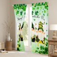 thumbnail image 3 of jejeloiu Happy St.Patrick'S Day Curtains Pack of 2 (42x84 Each),Kawaii Gnome Curtains Blackout,Lucky Four Leaves Clover Bedroom Curtains For Teens,Microfiber Bedroom Decor, 3 of 6