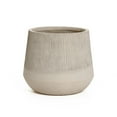 thumbnail image 6 of LuxenHome 15" H Blended Tan with Wood Pattern Round Planter Pot, Indoor and Outdoor, 6 of 7