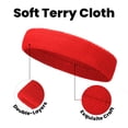 thumbnail image 3 of TOPTIE 12 Sets Neon Sweatband Set, Terry Cloth Headbands and Wristbands for Running Basketball Workout - Neon Orange, 3 of 7