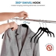 thumbnail image 2 of Paquete de 10 perchas para ropa de armario Advancent Gris, 2 of 6