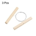 thumbnail image 3 of Uxcell Wire Clay Mud Cutting Tool Wire Clay Cutter Curly Cutoff Tool, 27.17 Inch 3 Pack Wooden Silver, 3 of 6