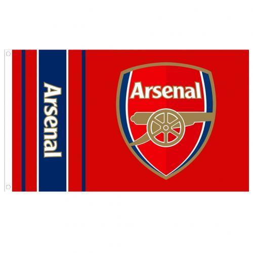 EverythingEnglish Arsenal FC 5' x 3' Crest Flag Authentic EPL