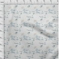 thumbnail image 3 of oneOone Cotton Silk Grayish Blue Fabric Text|Bird & Baby Feeder Kids Quilting Supplies Print Sewing Fabric By The Yard 42 Inch Wide, 3 of 4