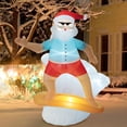 thumbnail image 4 of 8FT Christmas Inflatables Outdoor Surfing Santa Claus Decoration, Blow up Christmas Decor with Bright LED Light for Holiday/Christmas/Yard/Garden/Party, 4 of 9