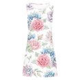 thumbnail image 4 of SMihono Robe d'Été Grande Taille pour Femmes 2023 Mode Aguichant Vintage à Col Rond Sans Manches Imprimée Robes Rondes, 4 of 5
