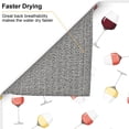 thumbnail image 4 of Dish Drying Mat, Wine Champagne Glasses Print Highly Absorbent Drying Matt Kitchen Counter, Dish Mat Drying Pad Dishes Drainer Mats for Kitchen Counter or Sink, 16 x 18 inch, 4 of 6