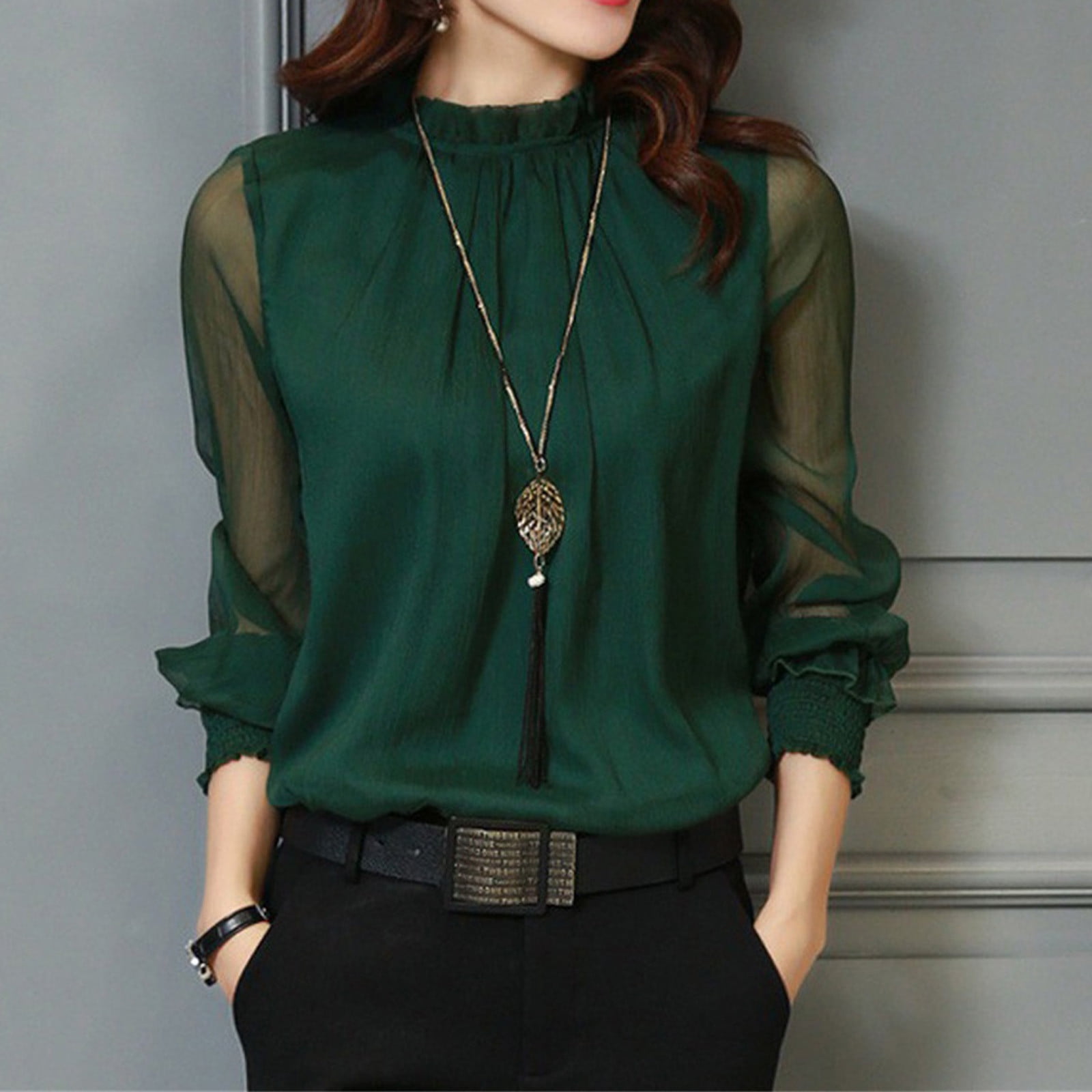 O-Neck Solid Patchwork Loose Short Tops 