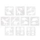 thumbnail image 1 of EeaseMX 10 plantillas de pintura artística, plantilla de pintura de dinosaurios, plantilla de dibujo reutilizable, 1 of 8