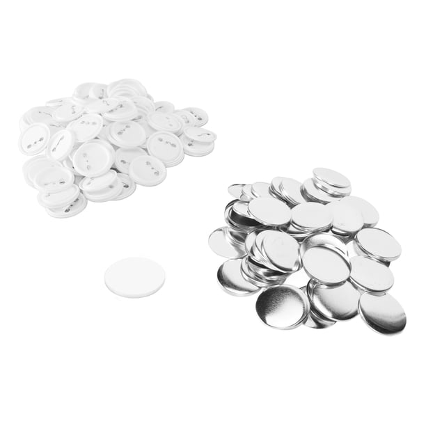 Kit De Fabricación De Insignias De Botones En , 100 Juegos De Pines DIY De Forma Redonda, Suministros Para Máquina De Botones, Componentes Resistentes A La Oxidación