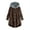 Brown, variant on DDAPJ pyju Womens Fleece Long Hoodie Clearance Sales,Button Down Hooded Cardigan Casual Long Sleeve Tunic Sweatshirts Warm Winter Plush Tops Cozy Loungewear Tunic Blouse with Pockets S - 5XL