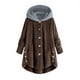 thumbnail image 1 of Puntoco-abrigo de talla grande para mujer, tops de felpa con botones, cárdigan holgado con capucha, abrigo de lana, chaqueta de invierno, liquidación Puntoco Puntoco-1, 1 of 3