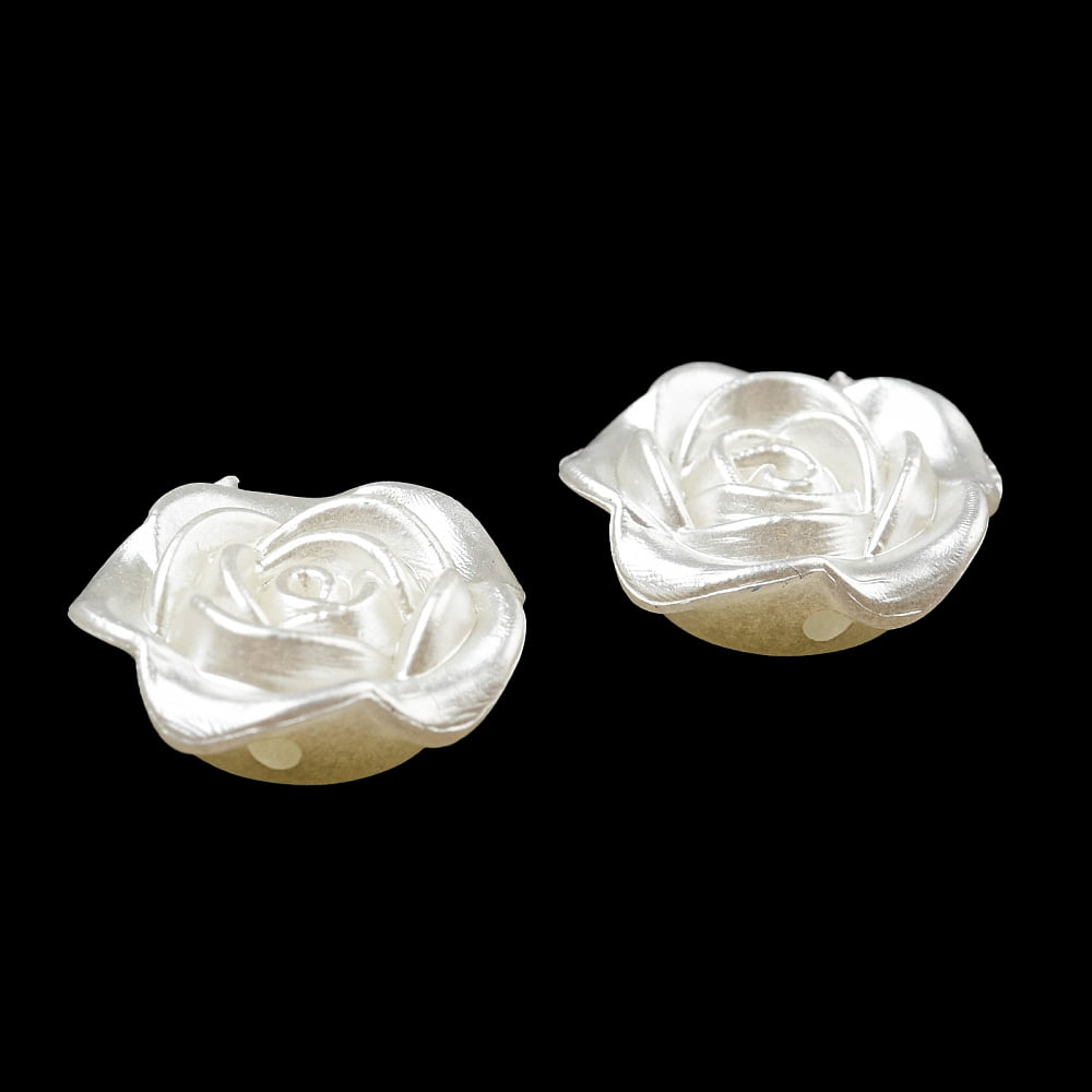 Imitation Pearl Beads Flower 14x14x5.5mm Hole: 1.5mm