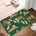 thumbnail image 5 of XMXT Non-Slip Polyester Bathroom Rugs Kitchen Door Mat, Tiger Pink Leaves Print Machine Washable Bath Mats Rug for Kitchen Shower Bathtub Decor, 15.7 x 23.6 inches, 5 of 9