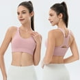 thumbnail image 5 of HEVIRGO Women Sports Bra High Neck Racerback Underwear Padded Support Bralette Fitness Crop Top for Daily Wear Yoga Gym, 5 of 8