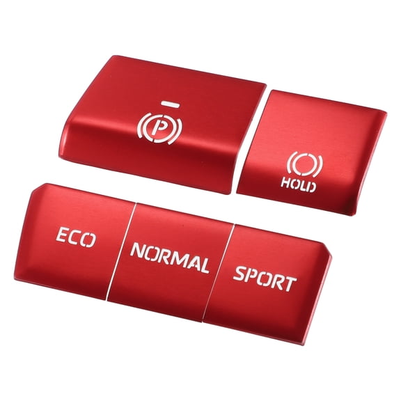 5 Pcs Handbrake Drive Mode Switch Button Cover Trim for Toyota RAV4 2019-2022 Aluminum Alloy Red