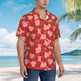 thumbnail image 5 of Xecao Rose Flowers print Hawaiian shirt - a stylish short-sleeve button-down for men, perfect for casual beach and tropical outings., 5 of 9