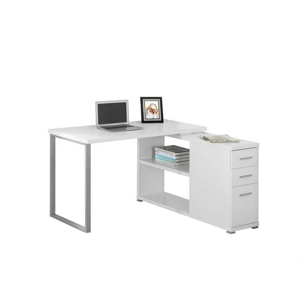 Monarch Computer Desk White Left Or Right Facing Corner Walmart