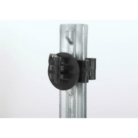 Zareba Electric Fence Black Wrap-Around T-Post Pinlock Insulator - 25 Pack PL25TP