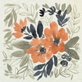 thumbnail image 2 of Goldberger, Jennifer 12x12 White Modern Wood Framed Museum Art Print Titled - Sienna and Paynes Flowers I, 2 of 4