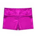 thumbnail image 3 of Lejafay Kids Girls Long Sleeve Gymnastics Leotards Set Shiny Metallic Leotards with Shorts Headband Rose 12, 3 of 8