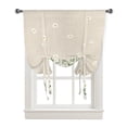 thumbnail image 3 of White Daisy Flower Curtain for Living Room Kitchen Tie-up Short Curtains Adjustable Rod Pocket Drapes, 3 of 6