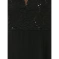 thumbnail image 6 of INSPIRE CHIC Women's Lace V Neck Sleeveless Cocktail Wedding Guest Gown Dresses S Black, 6 of 7
