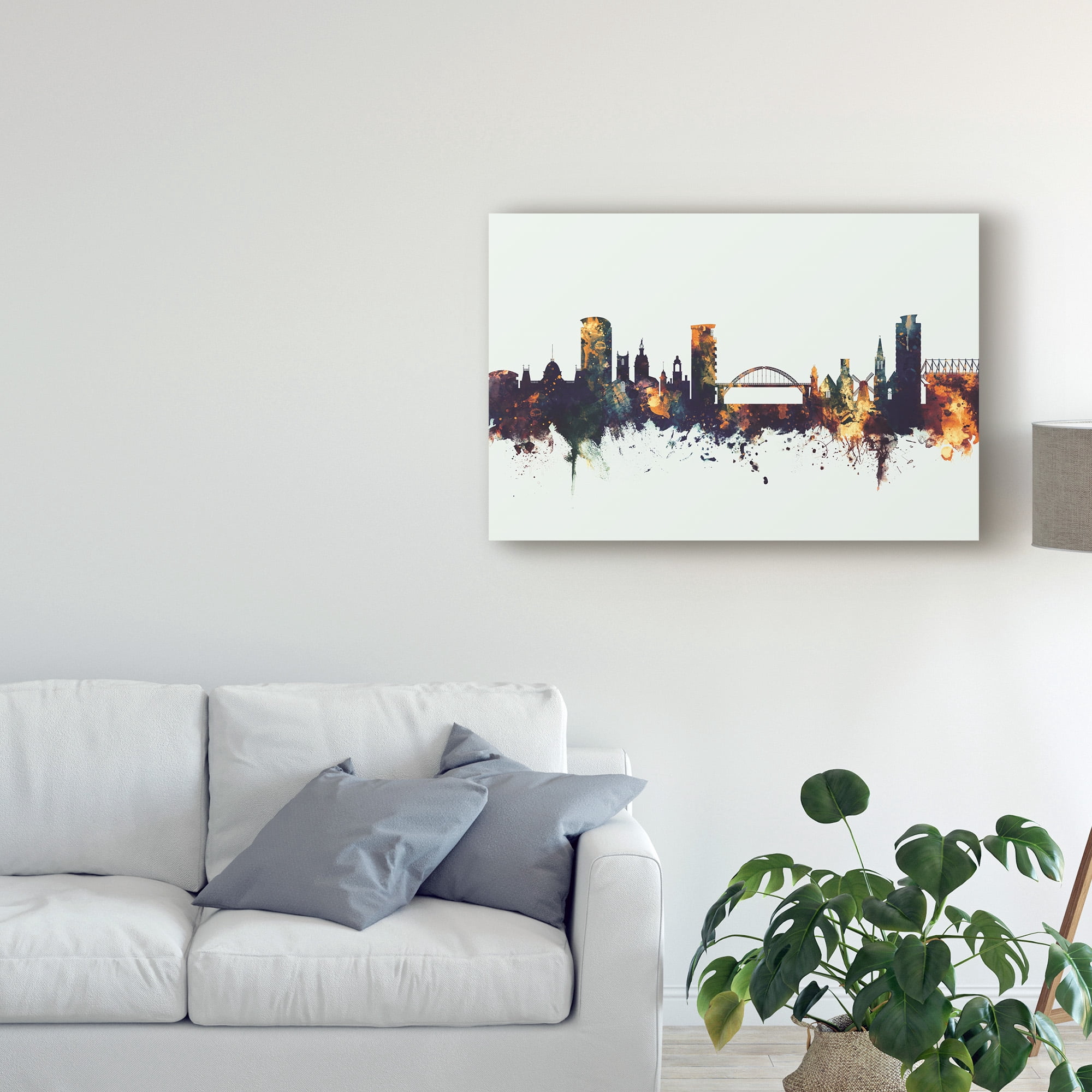 Trademark Fine Art 'Sunderland England Skyline IV' Canvas Art by Michael Tompsett